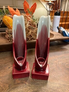 Set of MCM,  Vintage, Red Wing USA Candle Holders  # 2311